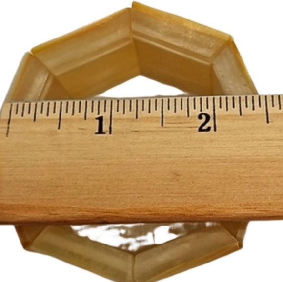 Vintage Laminated Celluloid Layered Link Stretch Bracelet - Picture 6 of 12